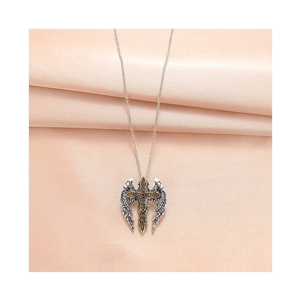Angel Wings Pendant Necklace Hip Hop Street Rock Necklace Personality Party Accessories