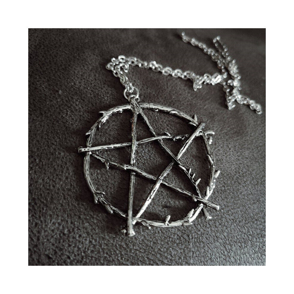 1pc Mens Five point Star Pendant Necklace Clavicle Chain Gothic Punk Party Accessories Jewelry Gift