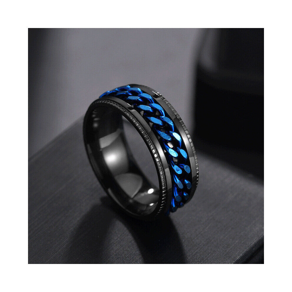 Rotating Chain Ringfor Men Embossed Mens Hip Hop Accessories Rings Multifunctional Punk Jewelry Birthday Gift