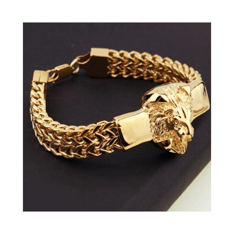 Stainless Steel Chain Bracelet Lion Head Bracelet For Men Party Biker Jewelry