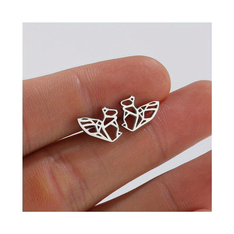 1pair Stainless Steel Animal Stud Earrings Squirrel Small Earrings Jewelry Accessories Gift For Men