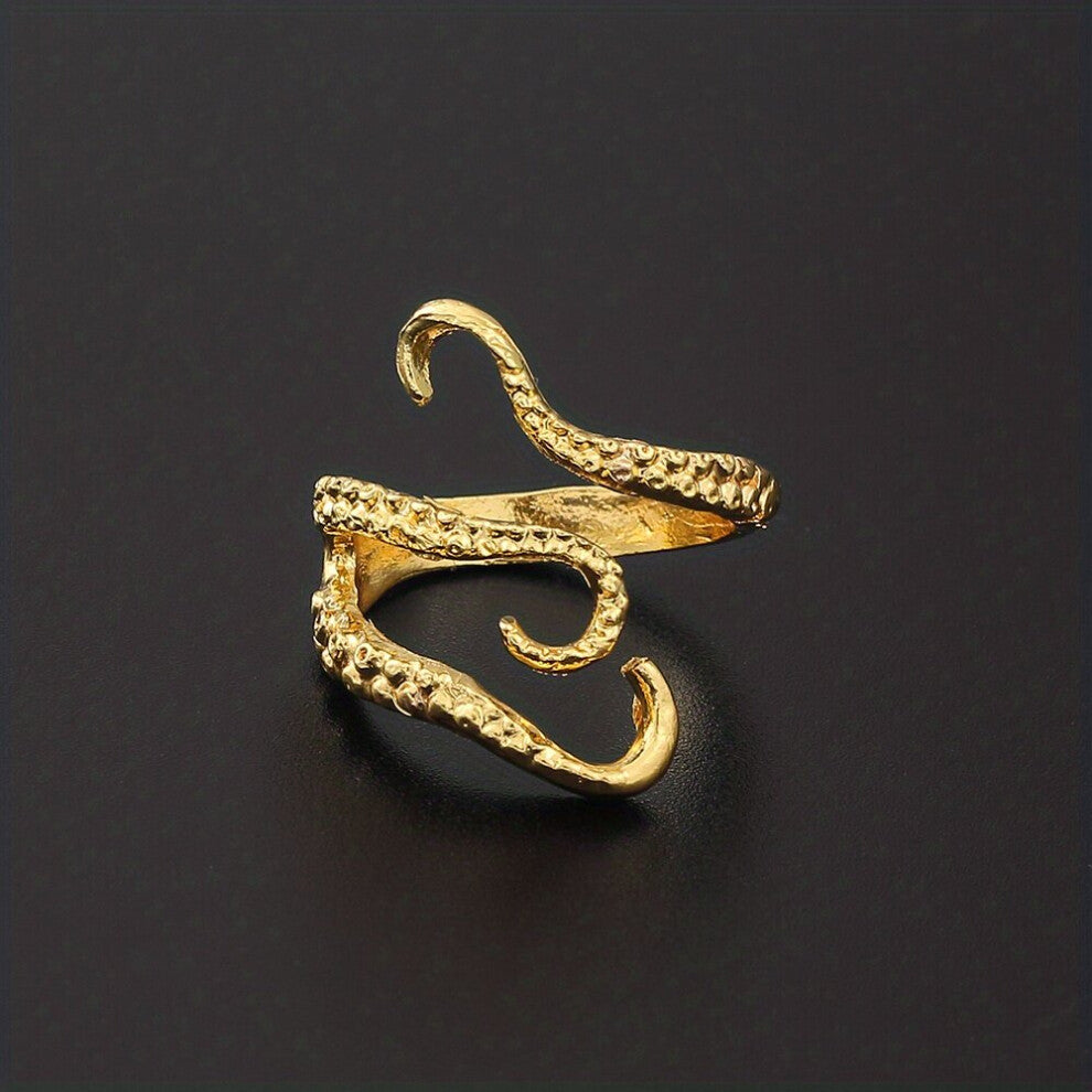 1pc Funky Retro Marine Animals Octopus Ring Vintage Jewelry Accessories For Men Women