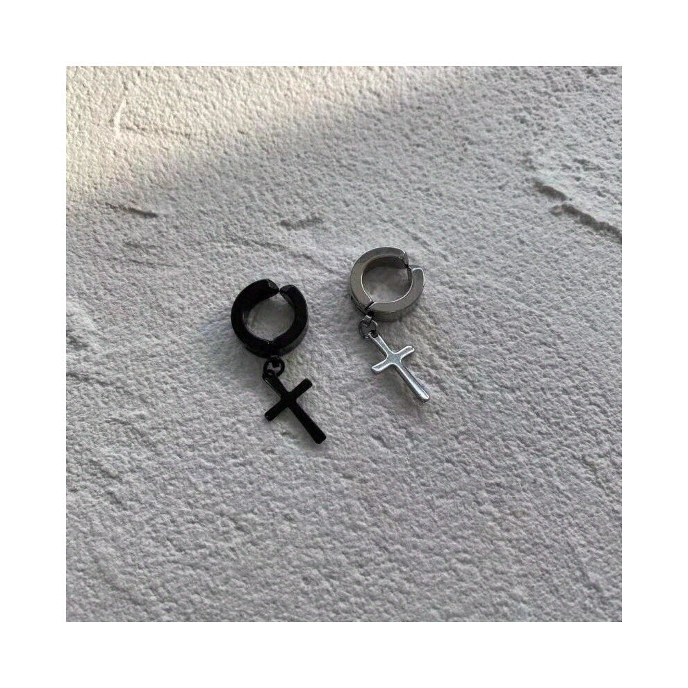 1pc Classic Gothic Hip hop Punk Cross Pendants Earrings Jewelry Accessories For Men Women