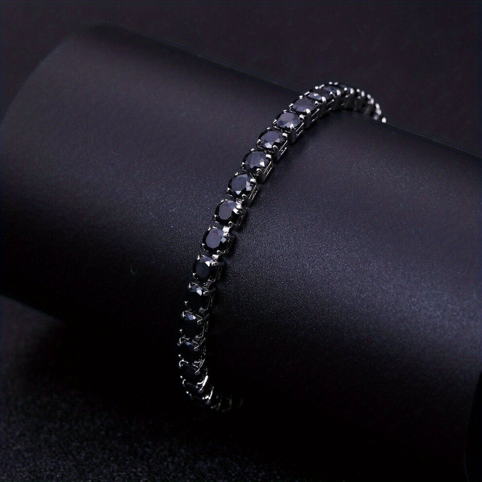 Circular Golden Plated 4 Claw Zircon Bracelet Jewelry Accessories