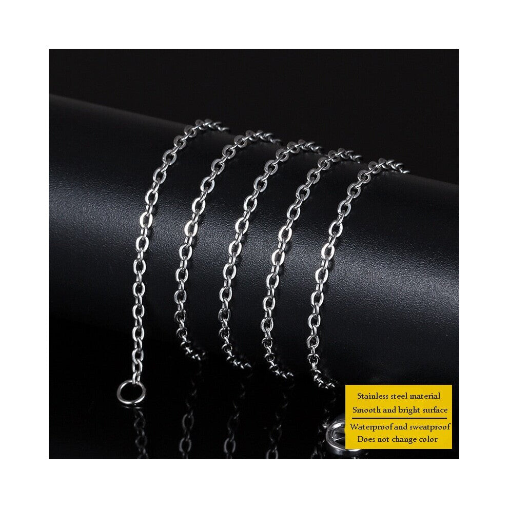 1pc Stainless Steel Round Cross Chain Mens And Womens Stainless Steel Jewelry Pendant Chain Accessories