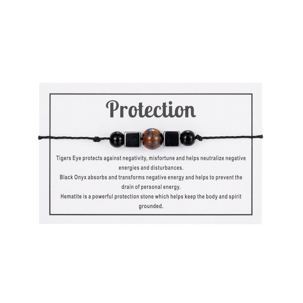 1pc Casual Healing Crystal Stone Beads Bracelet For Men Jewelry Accessories