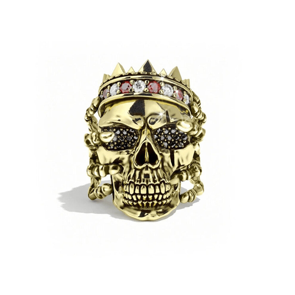 1pc Domineering Punk Mens Skull Head Ring Street Rock Jewelry Accessories