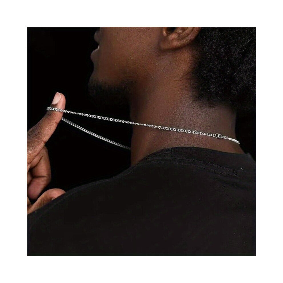 Classic Silver Chain Necklace Jewelry Accessories For Men Women
