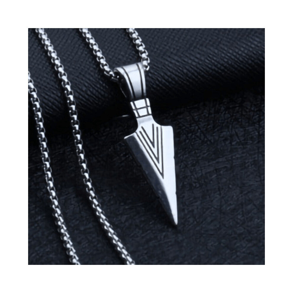Punky Retro Funky Stainless Steel Cross Arrow Hexagonal Star Shaped Pendants Necklace Retro Jewelry Accessories For Men Women