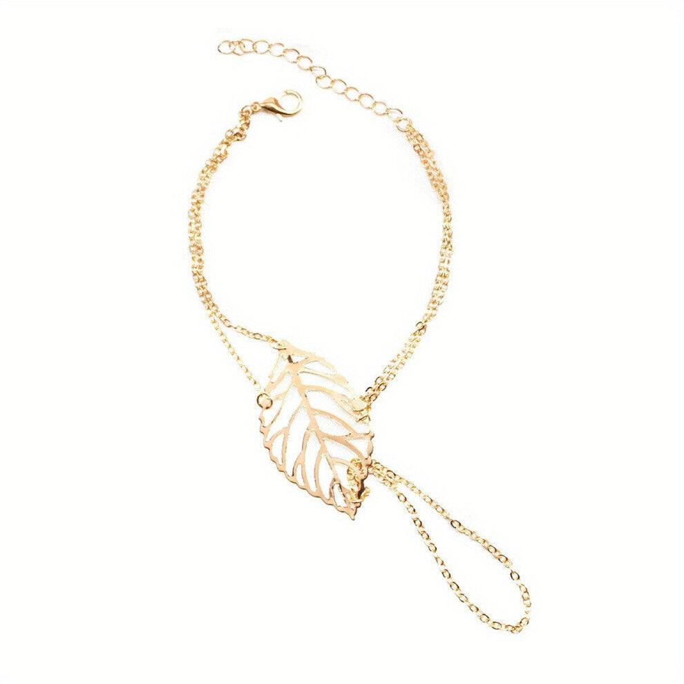 1pc Creative Summer Beach Hollow Leaf Bracelet Retro Decorative Accessories For Holiday Party Gift Women Men Accessories Jewelry