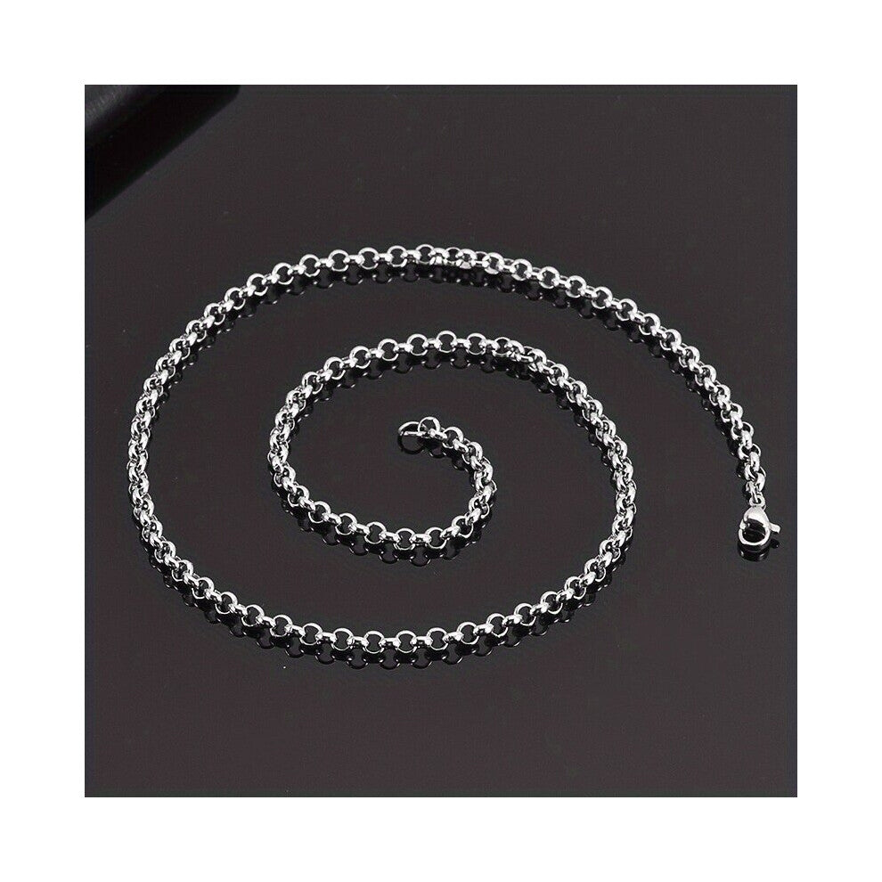1pc Titanium Steel Necklace Personality O shaped Necklace Mens And Womens Jewelry Accessories