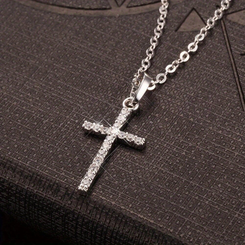 1pc Cross Pendant Alloy Necklace Jewelery Accessories For Men Gift Party Daily Decoration