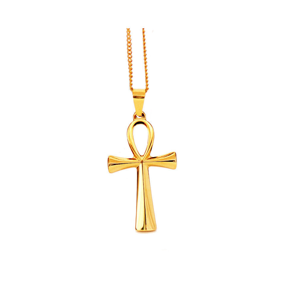 European And American Glossy Ancient Egyptian Cross Mens Necklace Amulet Pendant