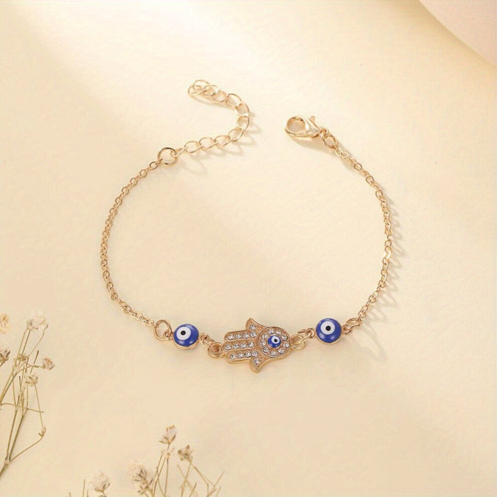 1pc Creative Devils Eye Cross Heart Sunflower Bracelet Retro Decorative Accessories For Holiday Party Gift Women Men Accessories Jewelry