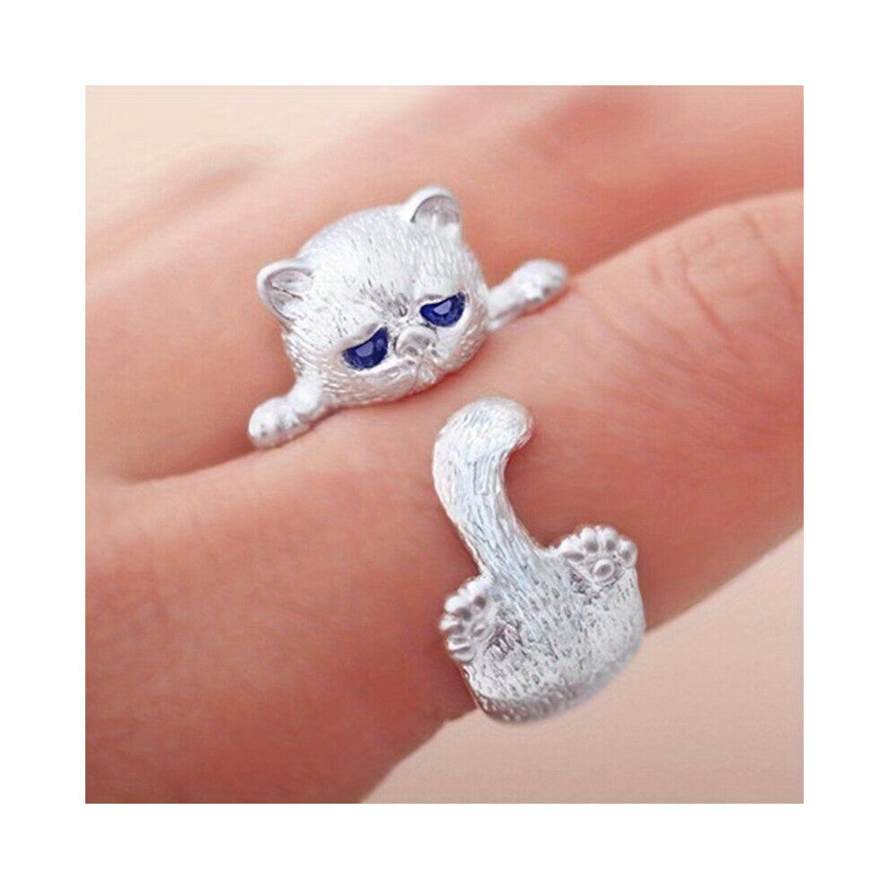 Gothic Jewelry Adjustable Vintage Cat Ring Animal Style Ring Alloy Ring Jewelry Gift Casual Jewelry Rings Accessories Gift