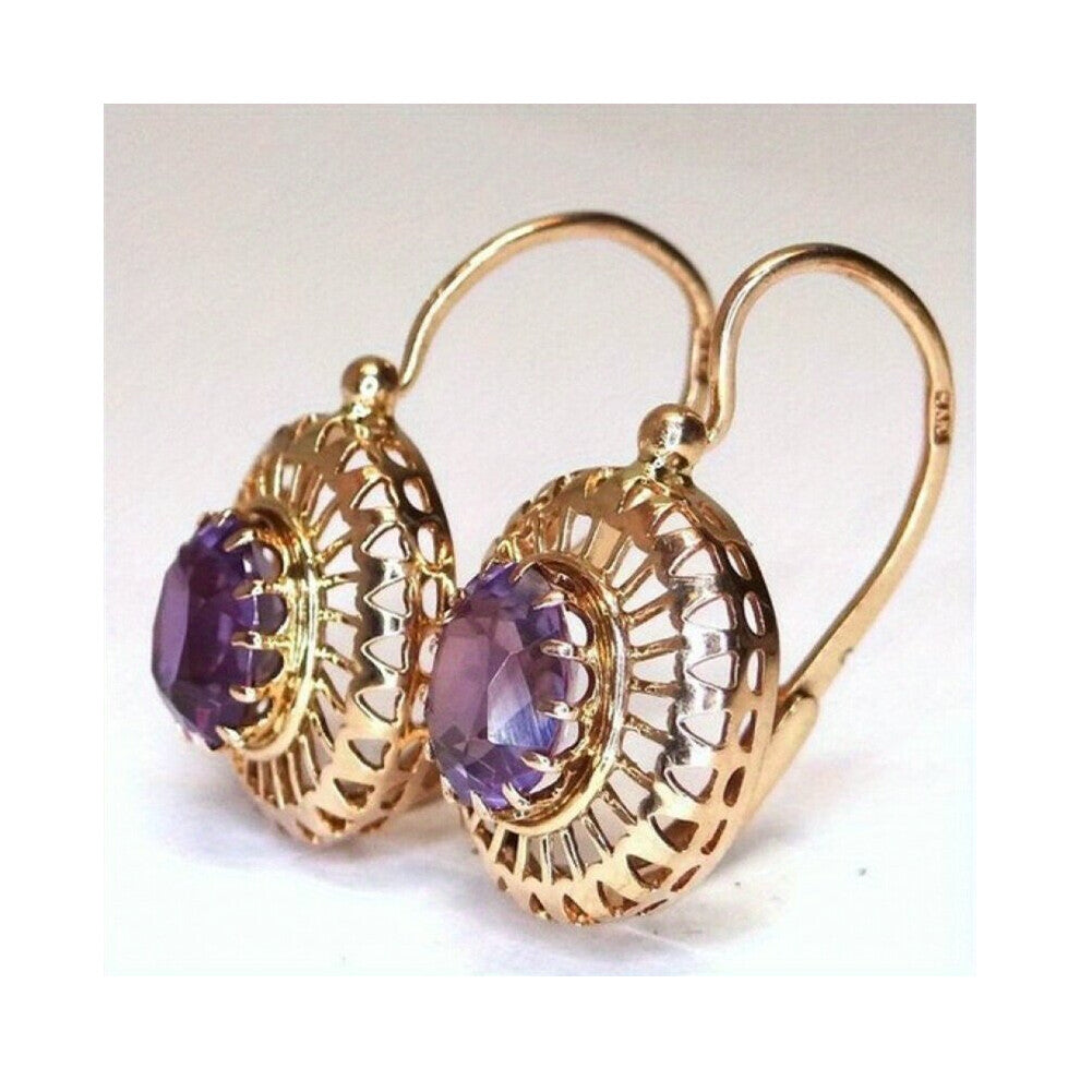 1pair Oval Pattern Earrings Daily Accessories Holiday