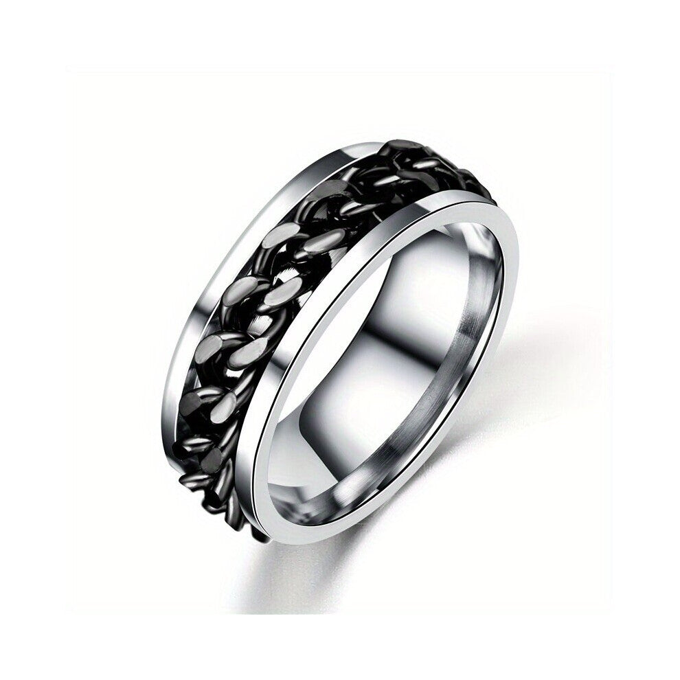 1pc Titanium Steel Beer Opening Ring Man With Rotatable Chain Couple With Rotatable Titanium Steel Bottle Opening Ring Couple Matching Mens Ring Wome