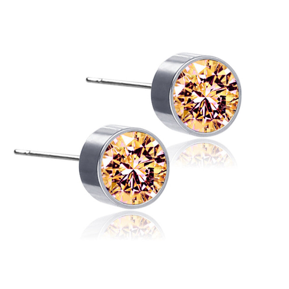 Mens Light Stainless Steel Drill Ear Pins Ear Cuffs Punk Earrings Ear Jewelry