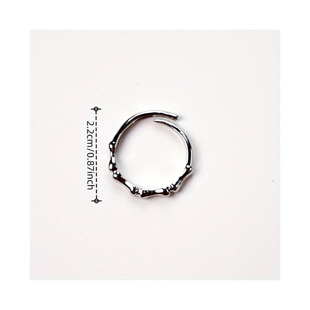 Bamboo Pattern Rings For Men Finger Accessories Anniversary Wedding Couple Jewelry Gift