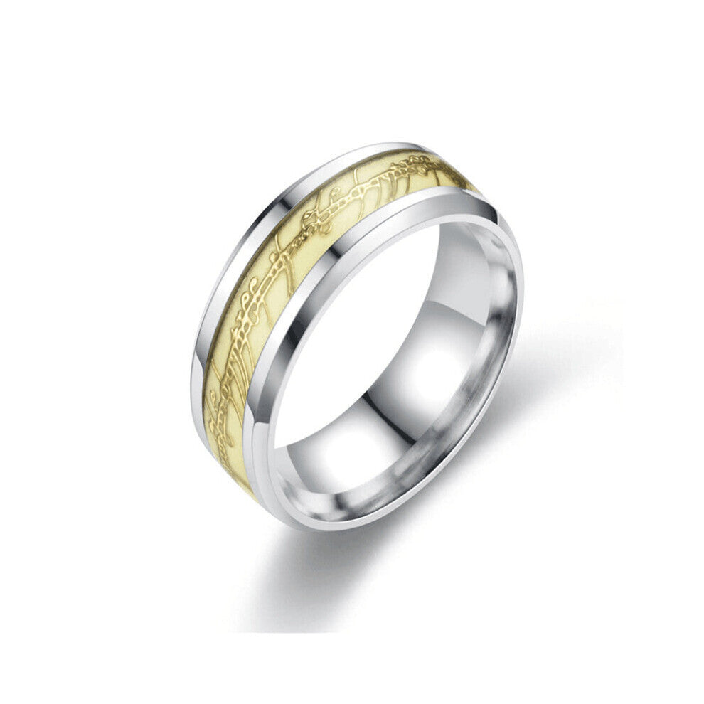 Stainless Steel Luminous Finger The Ring For Glowing In Dark Jewelry Gift Accessories