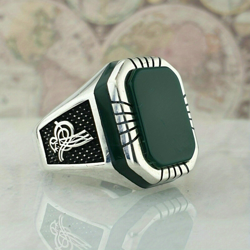 Retro Engraved Pattern Mens Ring Punk Rings Business Finger Accessories