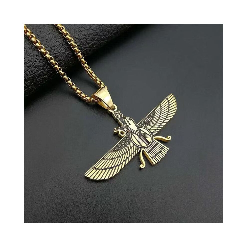 Creative Personality Farvahar Persian Pendant Necklace Men And Women Jewelry Accessories