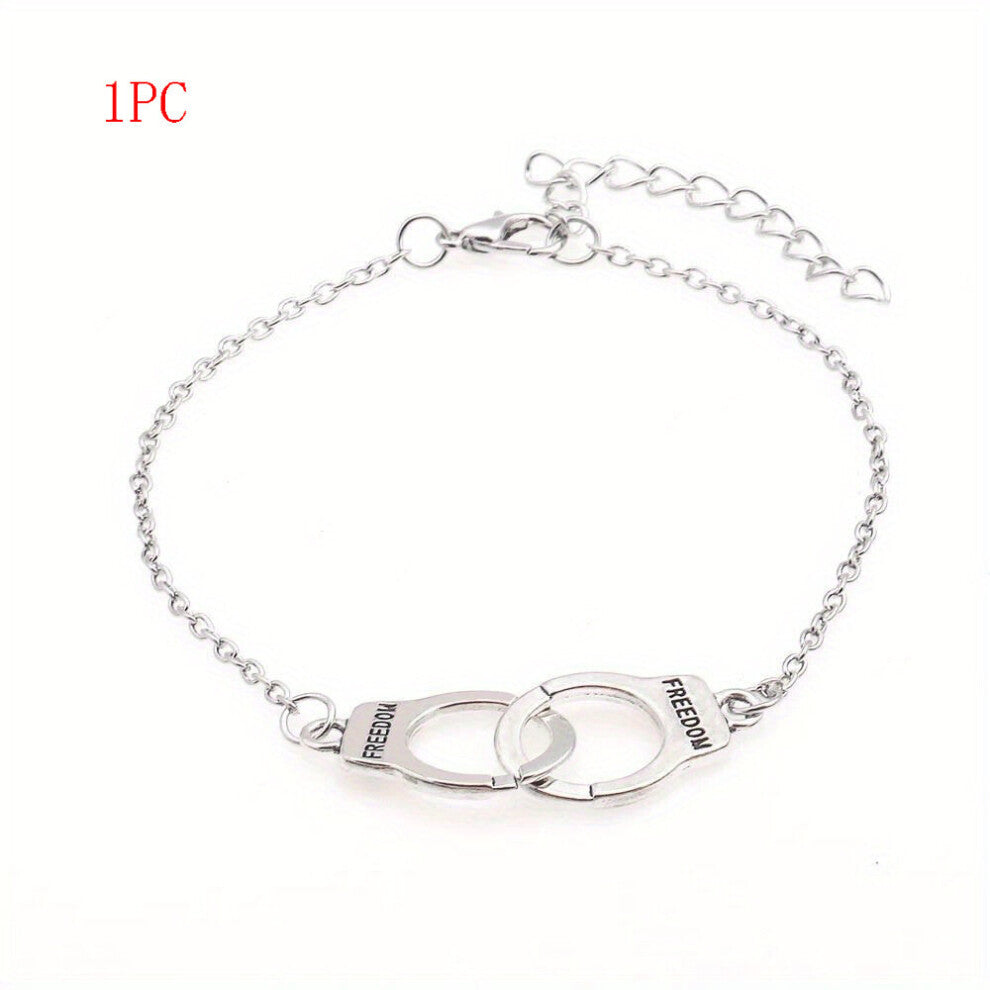 1pc Bohemian Style Single And Double Layer Mens Handcuff Bracelet Anklet