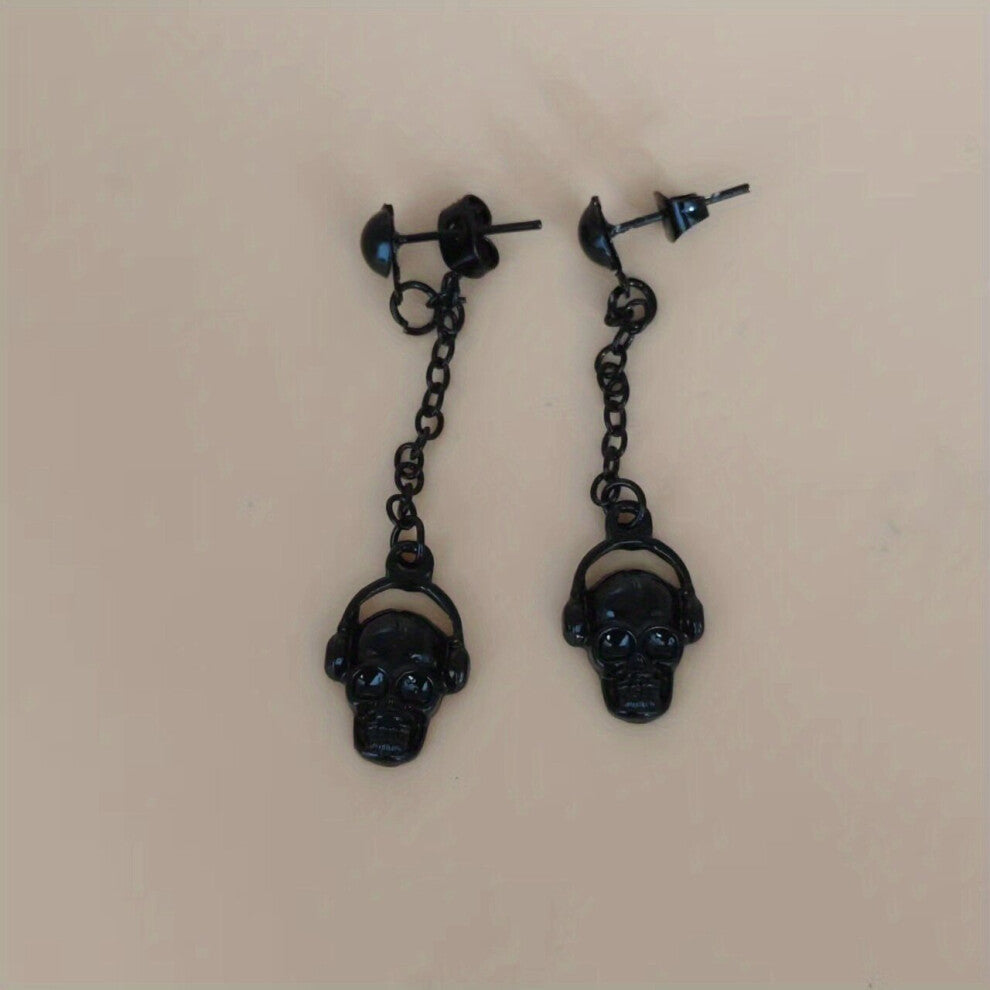 Skull Pendant Earrings For Men And Women Punk Style Earrings Casual Jewelry Casual Earrings Accessories Gift