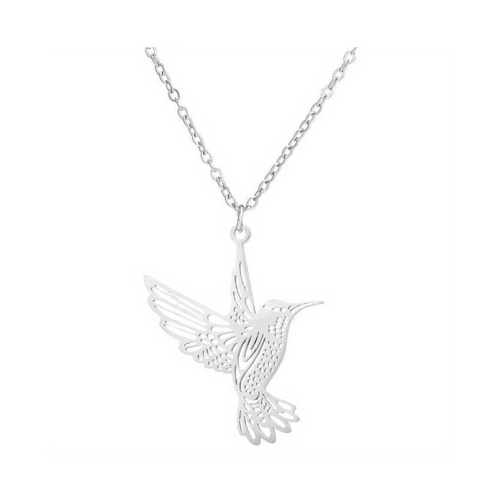 1pc Stainless Steel Bird Necklace Small Animal Everything Accessories For Men
