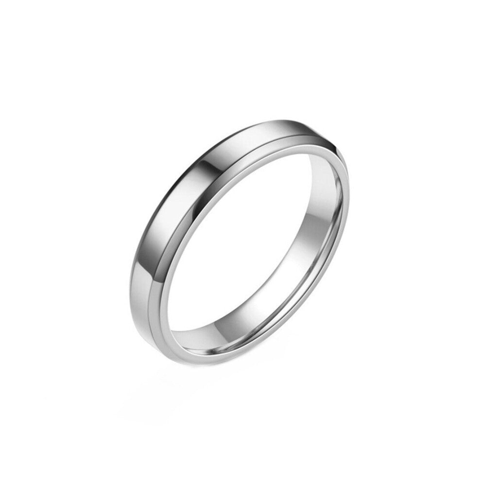 1pc Fashionable Non fading Glossy Ring Couple Ring Jewelry