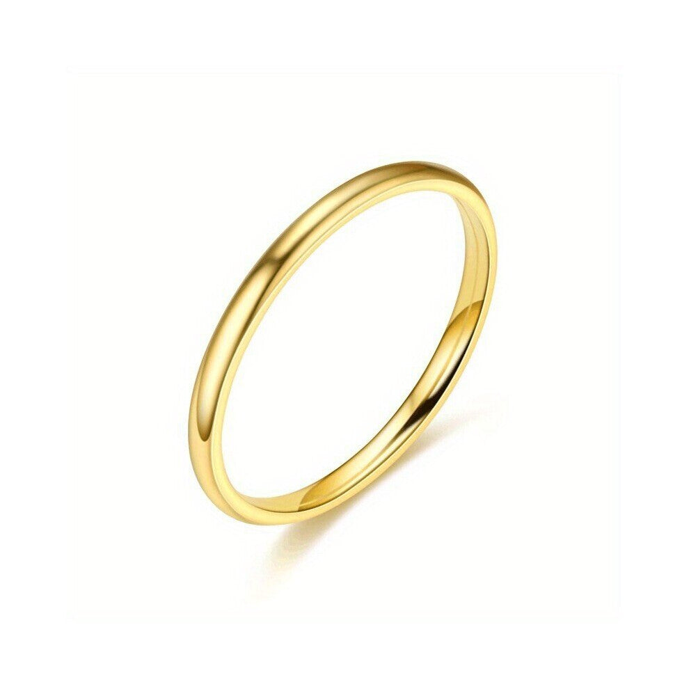 1pc Niche Titanium Steel Ring Men & Women Plain Circle Glossy Couples Ring Jewelry