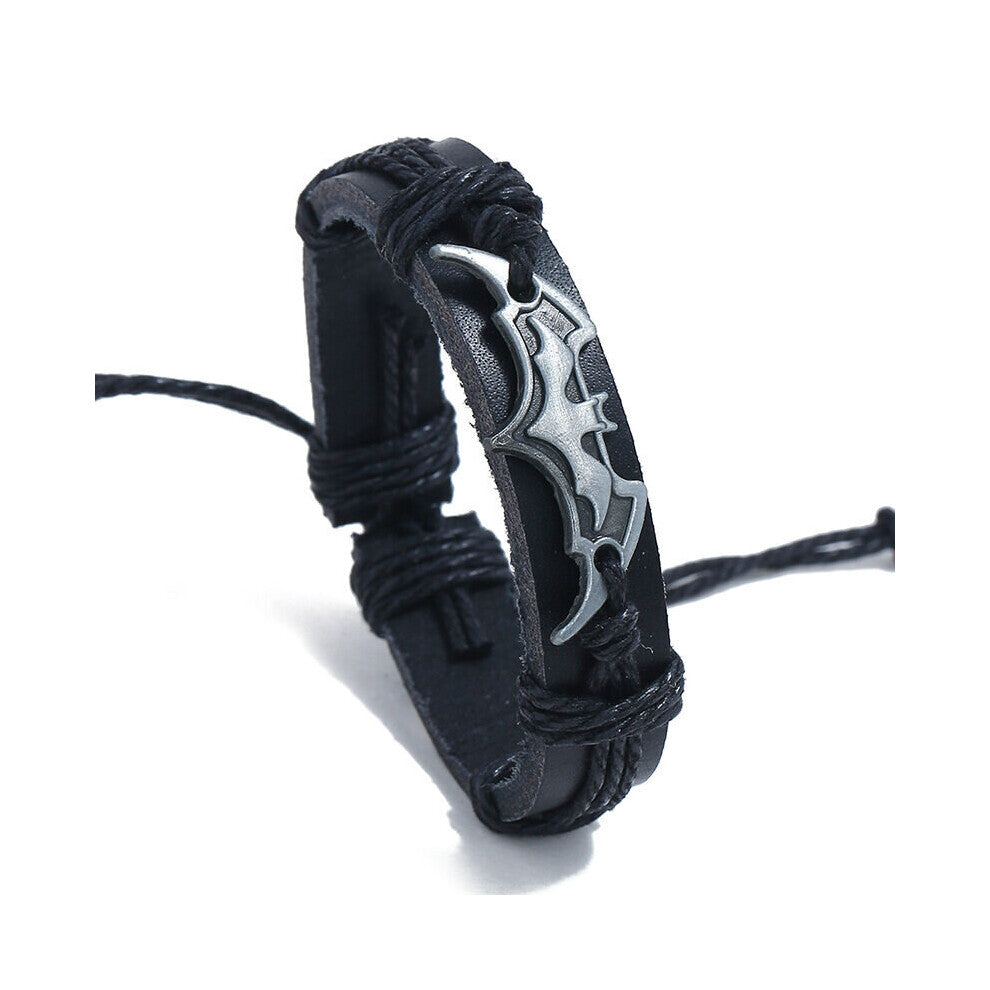 1pc Vintage Braided PU Leather Accessories Bracelet Hand String Zinc Alloy Bracelet Jewelry For Men