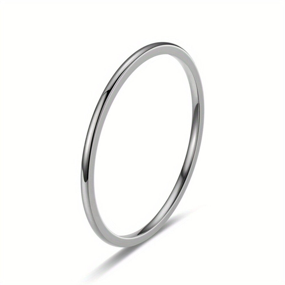 1pc Mens Circle Joint Ring Arc Glossy Ring