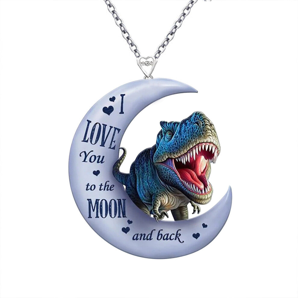Mens Necklace Creative Acrylic Cartoon Tyrannosaurus Rex Pendant Necklace Decorative Accessories Holiday Gift For Boy