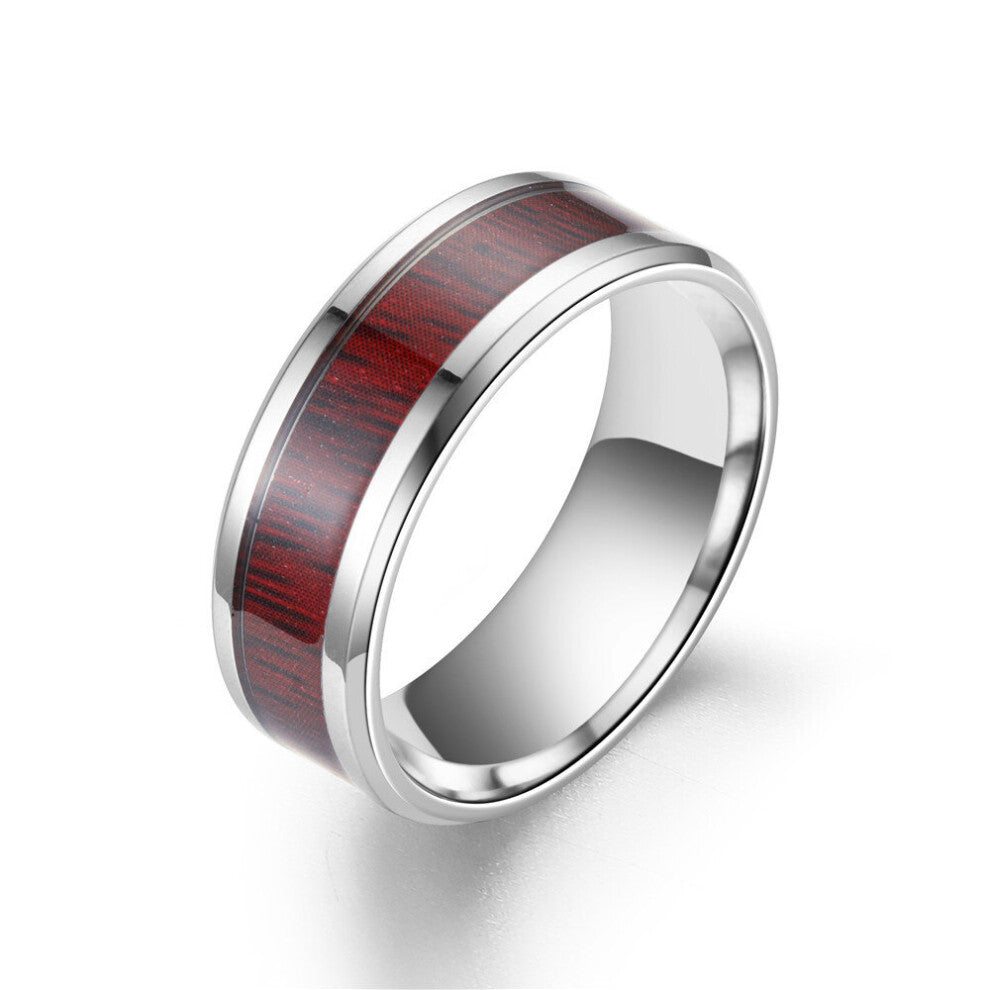 His Hers Couples Ring Stainless Steel Mens Ring Wedding Anniversary Mens Jewelry Steel Titanium Ring Grain Heart Layer Rings