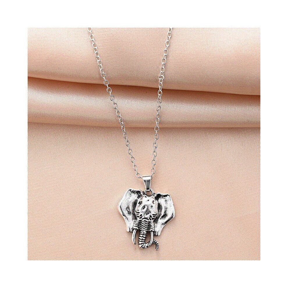 Hip Hop Elephant Pendant Punk Vintage Animal Mens Necklace Accessories For Men