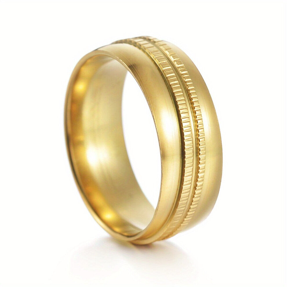 1pc Niche 3 Colors Optional Stainless Steel Mens Ring Tire Shape Stainless Steel Ring Birthday