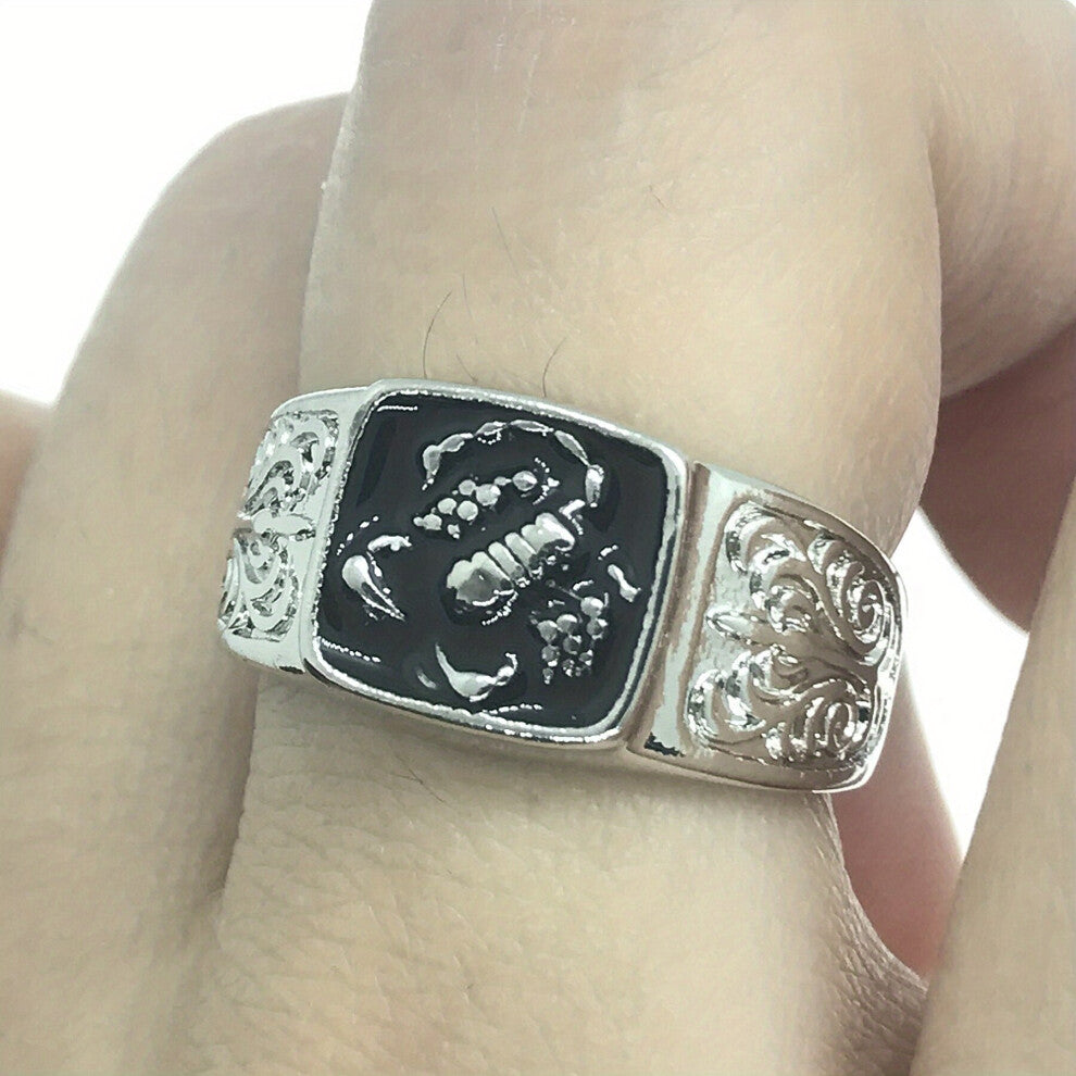 Mens Scorpion Shaped Ring Hip Hop Punk Party Accessories Gift Jewelry
