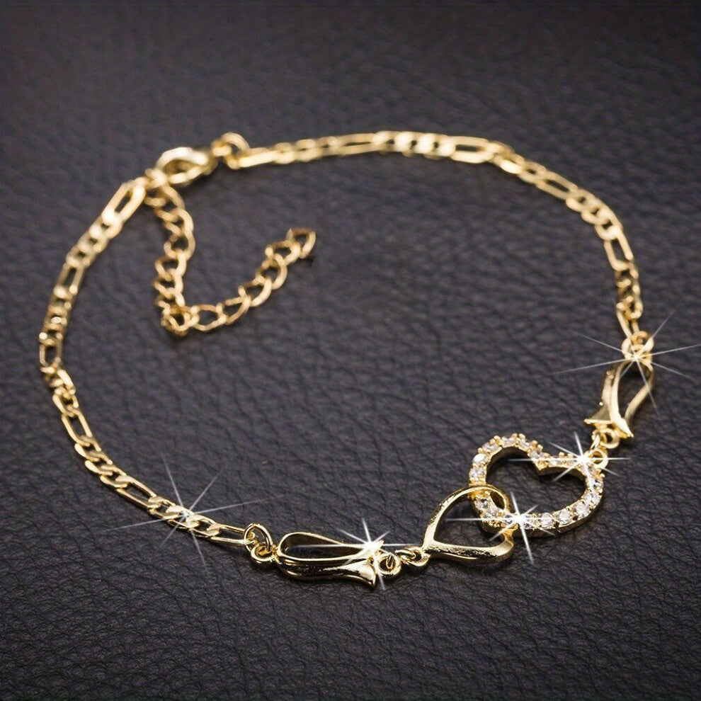 1pc Heart Men Style Bracelet Anklet Stainless Steel Hollow Heart shaped Foot Chain Couple Accessories