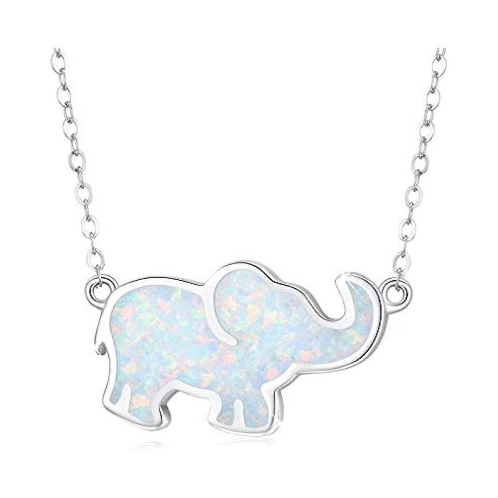 1pc Mens Silver Elephant Pendant Necklace Animal Accessories Birthday Party Surprise Gift