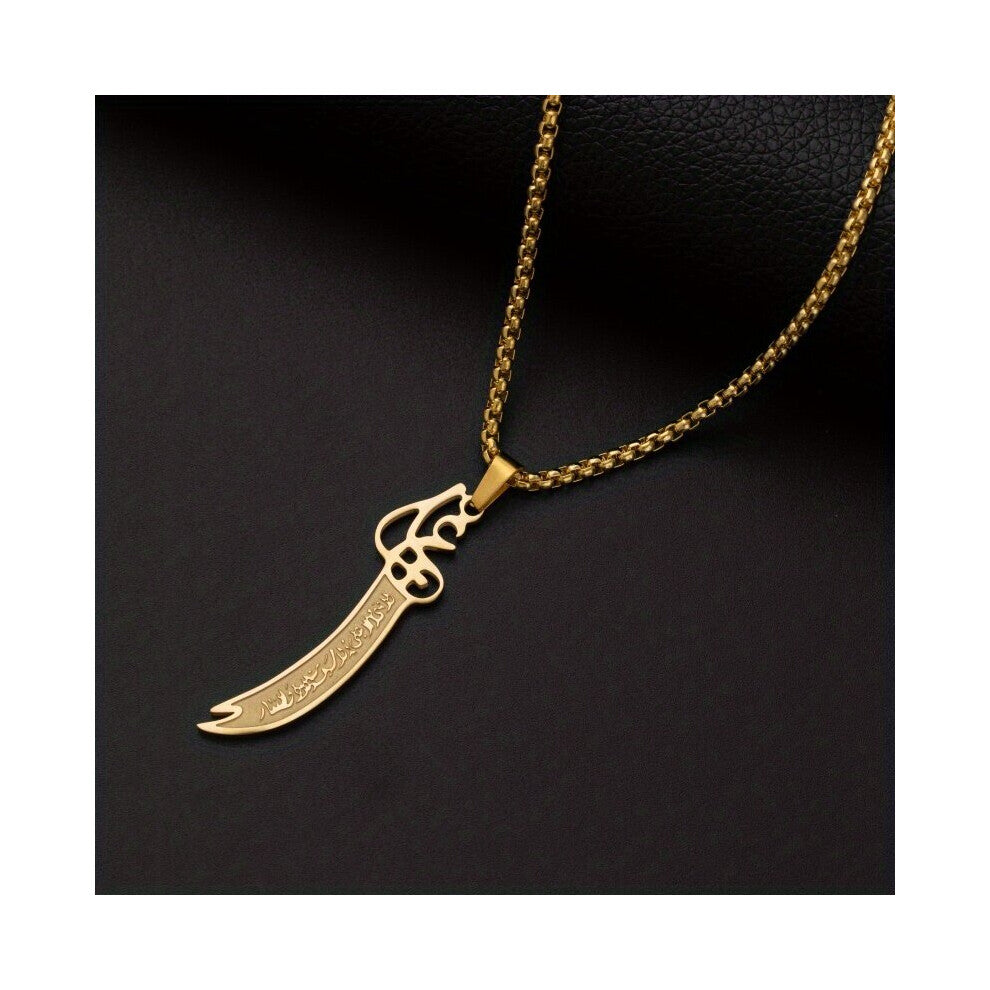 Classic Hollow Stainless Steel Lettering Pendant Necklace Mens Motorcycle Riding Accessories Necklace Jewelry Gift