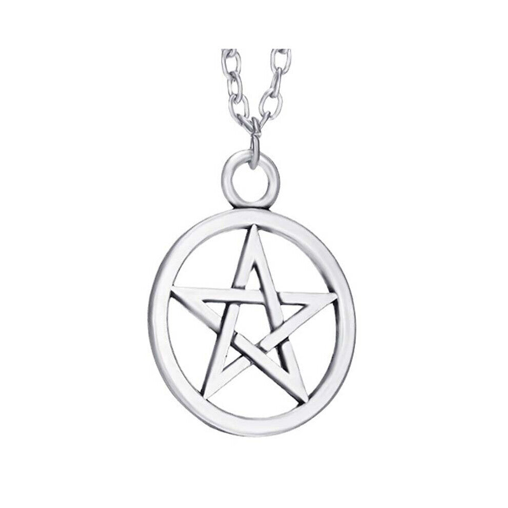 1pc Pentagram Pendant Necklace For Women Men Wicca Wiccan Witchcraft Y2k Male Jewelry Accessories Mens Chain Goth Gothic