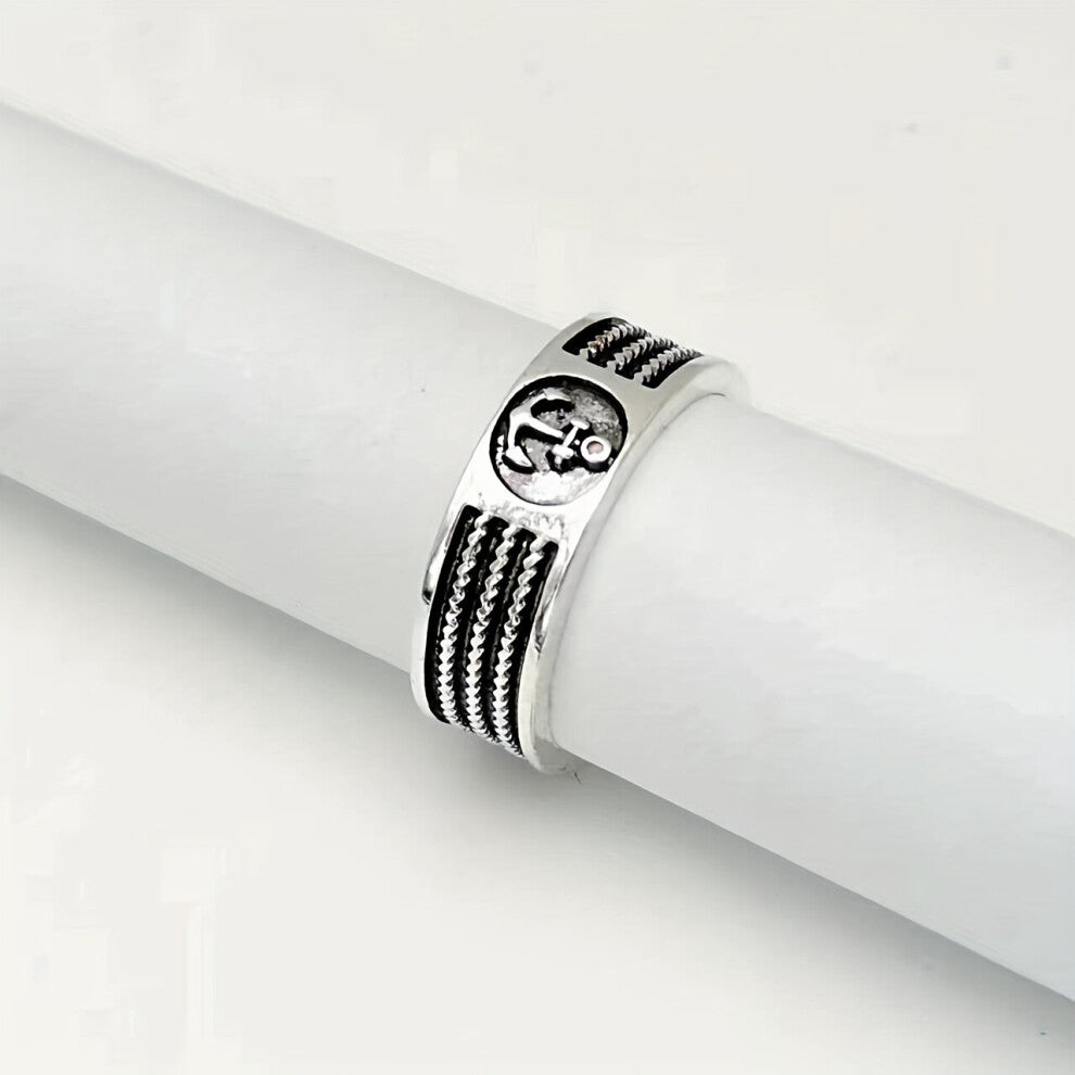 Pirate Anchor Mens Ring Retro Punk Jewelry Accessories Wedding Engagement Holiday