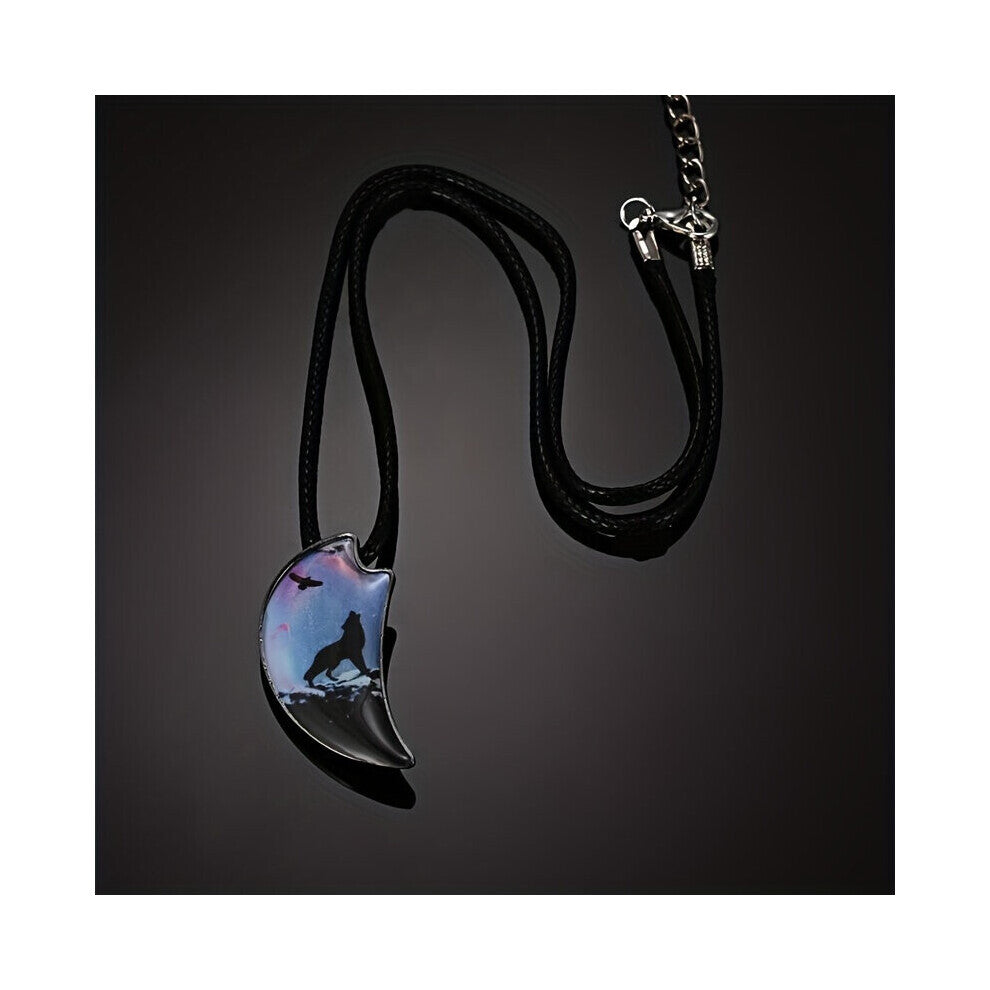 1pc Gemstone Pendant Necklace Female Cross border European And American Accessories Vintage Sweater Chain Jewelry For Men