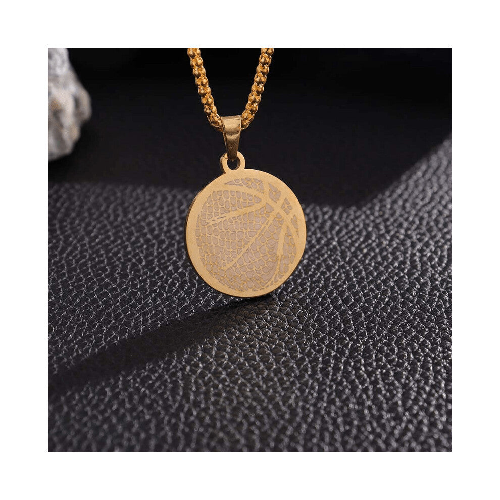 1PC Hip hop Mens Stainless Steel Basketball Pendant Necklace Jewelry Accessories