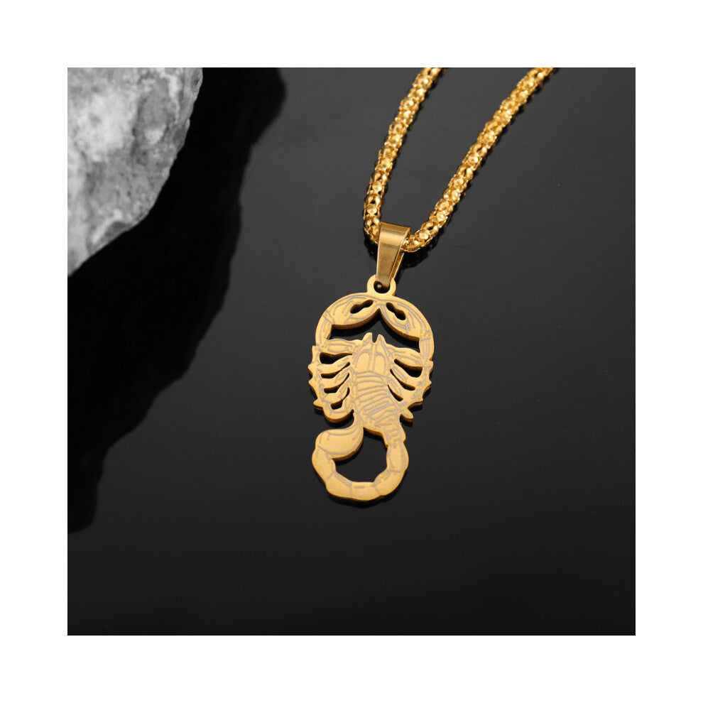 1PC Stainless Steel Hip hop Mens Scorpion Pendant Necklace Jewelry Accessories