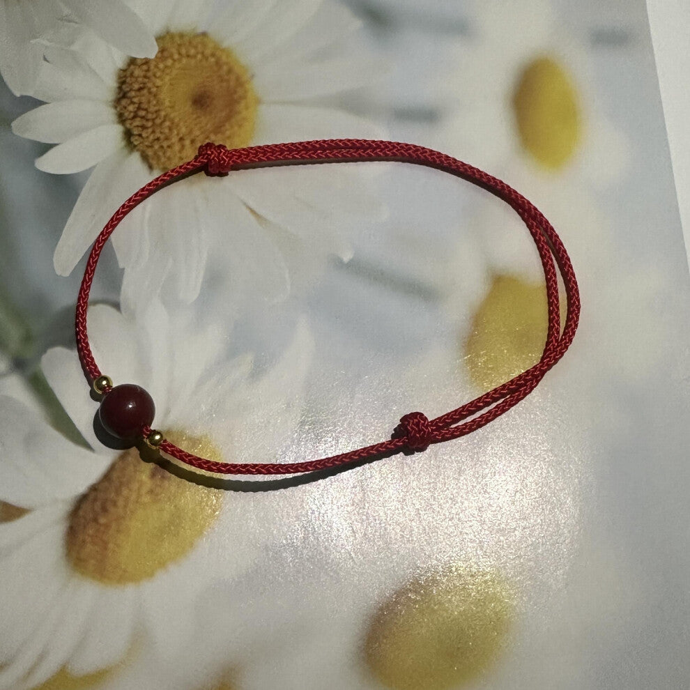 1pc Creative Rope Bracelet Year Of Life Peace Good Luck Beads Red Rope Decorative Accessories For Holiday Party Gift Women Men Accessories Jewelry