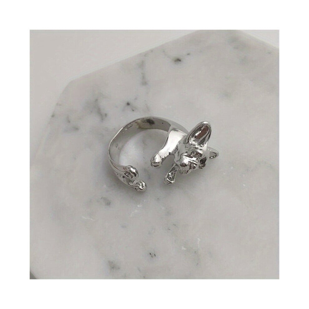 Mens Casual Cartoon Vintage Dog Shaped Open Ring Decorative Accessories For Holiday Party Mens Accessories