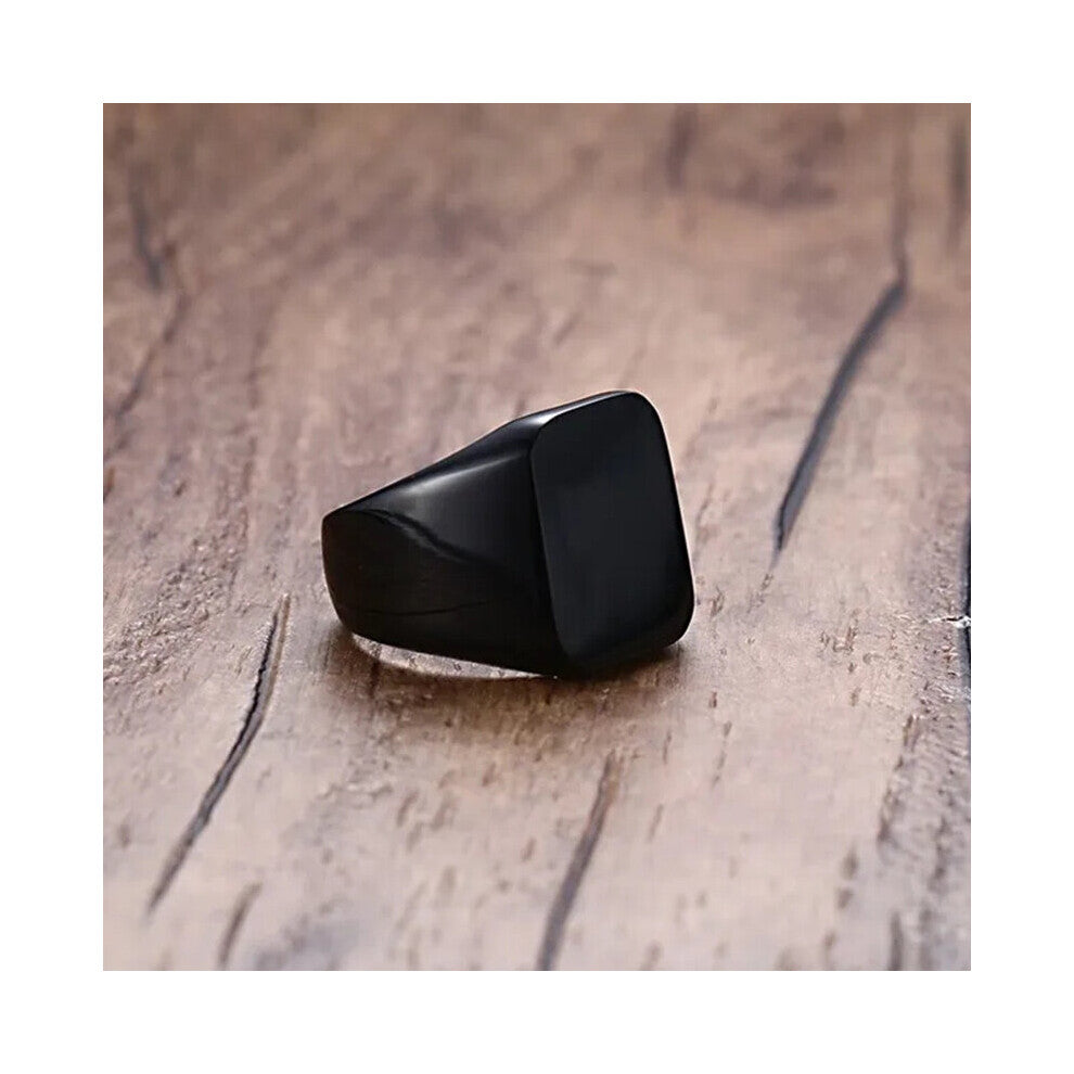 Signet Rings For Men Stainless Steel Thumb Ring Biker Rings Solid Polished Silvery Vintage Rings For Men And Women