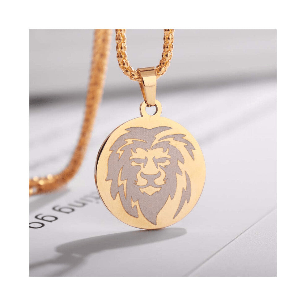 1PC Hip Hop Men Stainless Steel Lion Pendant Necklace Jewelry Accessories